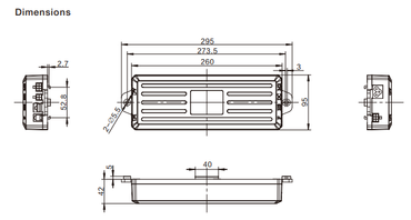 Control Box JCB36N2 dimensions drawing