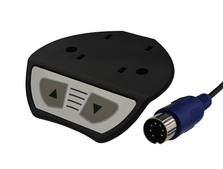 Handset LOGICDATA HSM2-OD-2-LD up and down handset with cable, front view