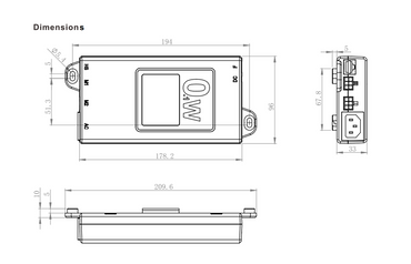 Control Box JCB35NS2 connected to a 2-leg desk frame