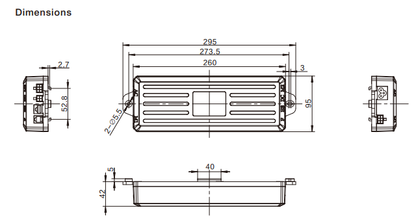 Control Box JCB36N2 dimensions drawing
