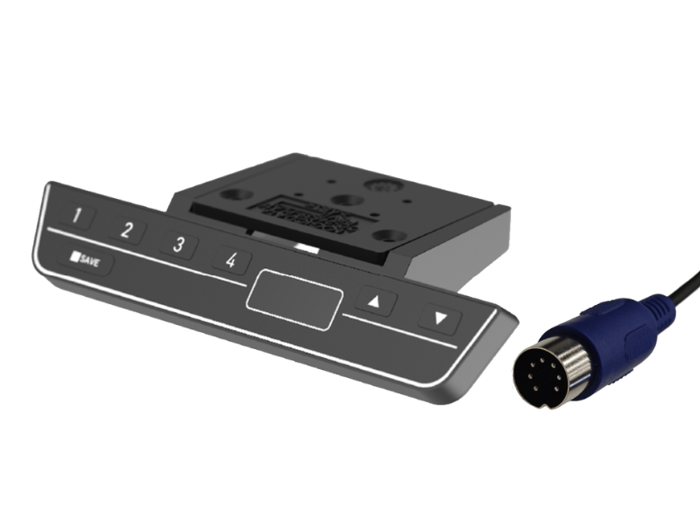 Handset LOGICDATA HSU-C-FL-SM-LD height-adjustable desk handset, front view